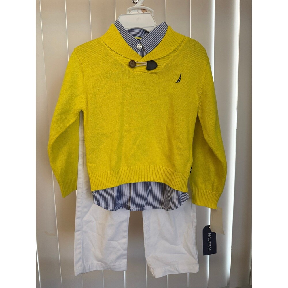 NWT Nautica Toddler Boy’s 3-Piece Sweater & Pant Set Size 2T